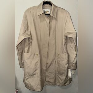 NWT Vintage London Fog Women’s Marie Suede Tan Trench Coat Rain Jacket